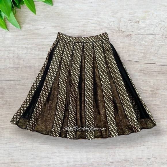 J.Crew Collection geo lace silk pleated midi skirt *Shop@iAmWarrior - Picture 6 of 13